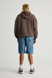 Half Half Painter Baggy Denim Short, HERRINGBONE BLUE - alternate image 3