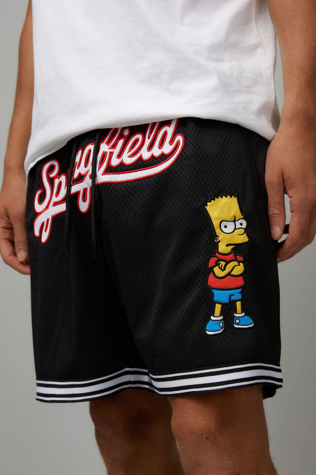 Simpsons Basketball Shorts, LCN SIM BLACK/SPRINGFIELD