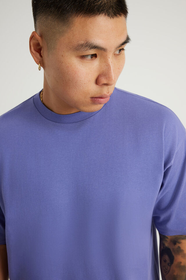 Authentics Heavy Weight Box Fit Tshirt, PURPLE SWAG