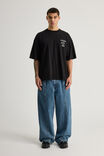 Box Fit Nfl Tshirt, LCN NFL RAIDERS BLACK/WORLDWIDE SUPERSCRIPT - alternate image 2