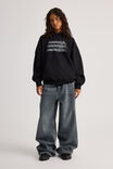 Harley Slouchy Hoodie, BLACK/NOSTALGIA - alternate image 2