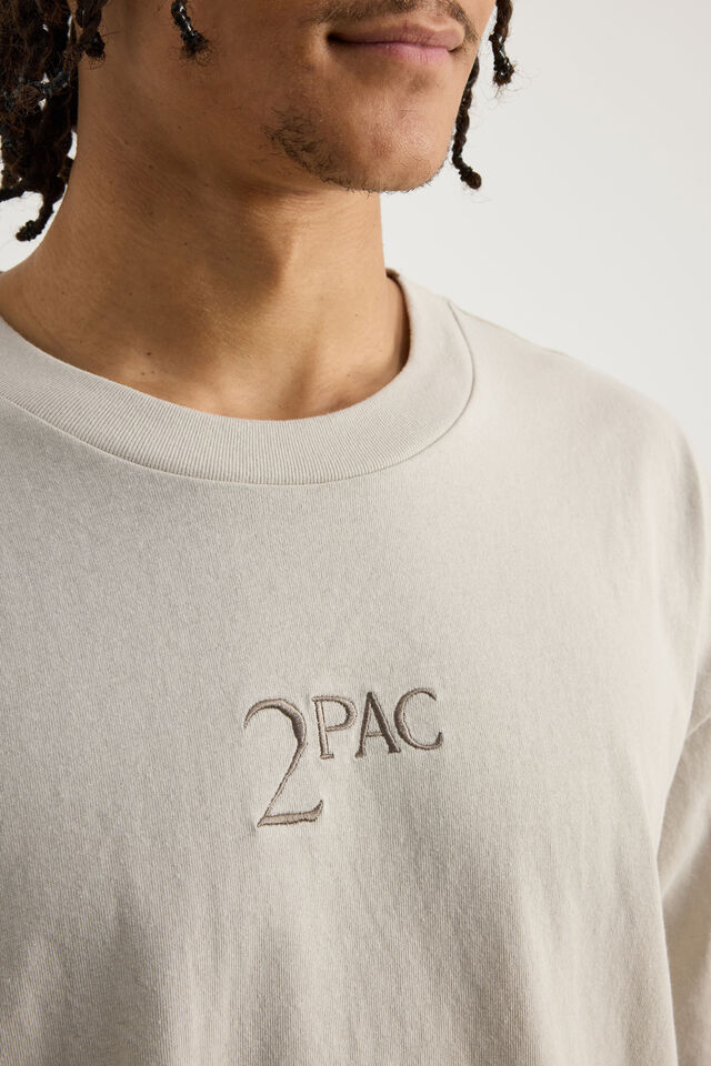 Archive Music Merch T Shirt, LCN BRA TUPAC FOG/TONAL COLLAGE