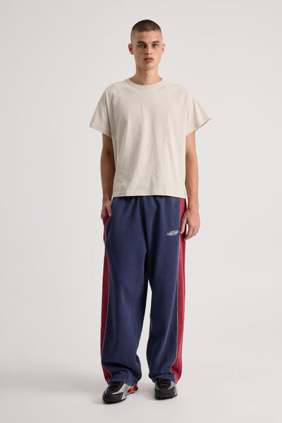 Half Half Baggy Trackpant, HH WASHED MIDNIGHT NAVY/PANELLED Y2K