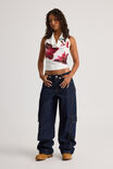 Graphic Cowl Neck Halter, WHITE/LAYLA FLORAL - alternate image 2