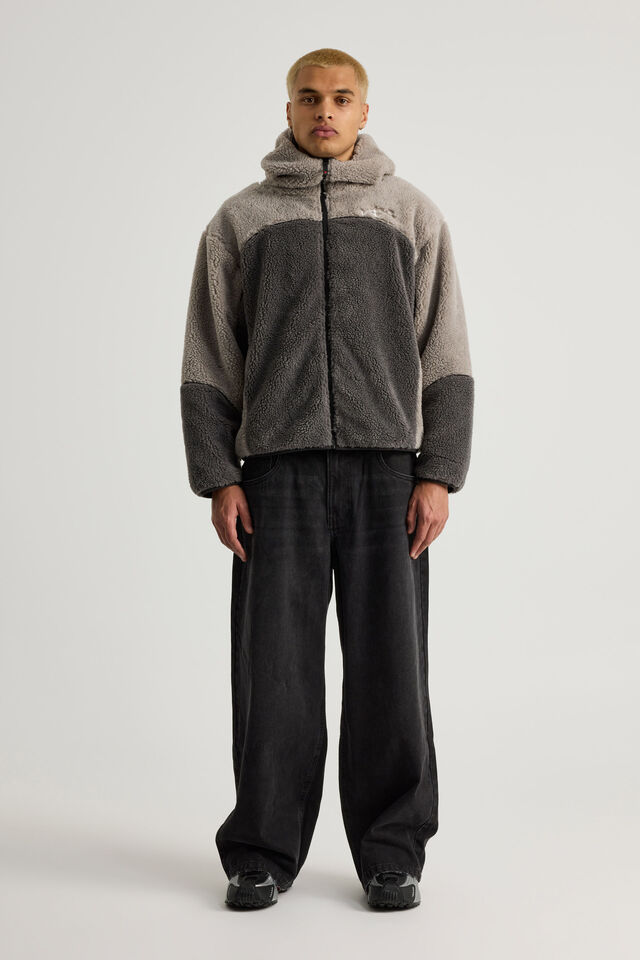 Notion Sherpa Hooded Jacket, SEA SMOKE/DUSK GREY