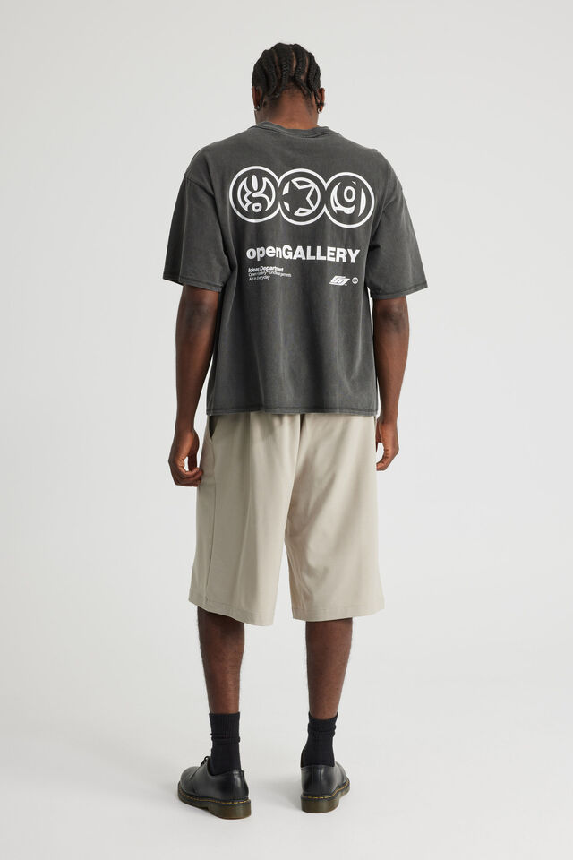 Open Gallery Pleated Woven Short, SUNBLEACHED KHAKI