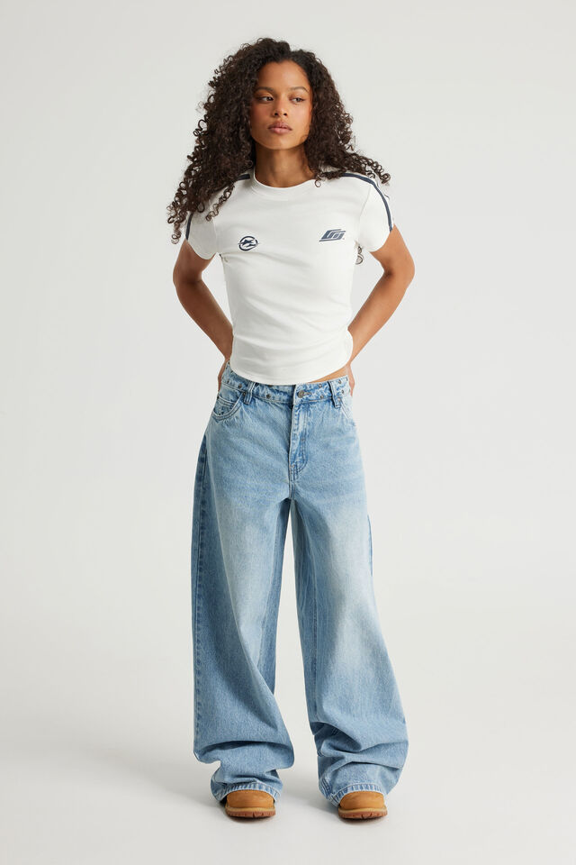 Mid Rise Baggy Jean, CYBER SKY