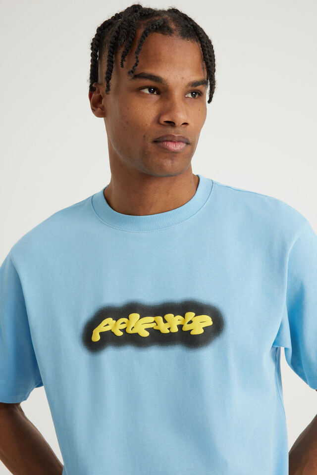 Half Half Heavyweight Core Fit Tshirt, HH BLUE HEAVEN/GLOOP BLUR