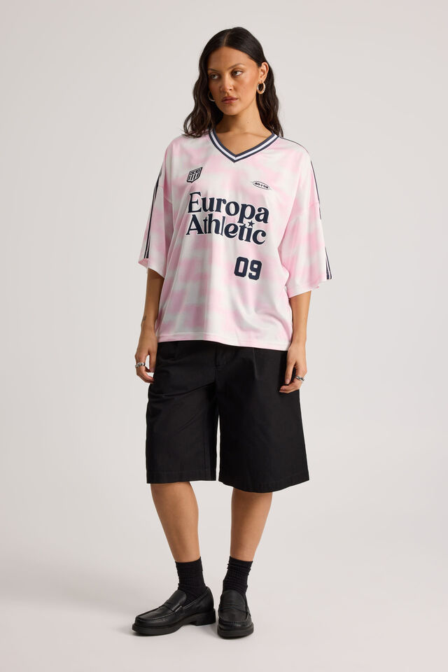 Oversized Sports Jersey, PINK/EUROPA