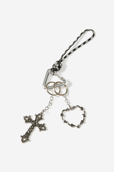 Notion Carabiner, NOTION CROSS AND HEART SILVER