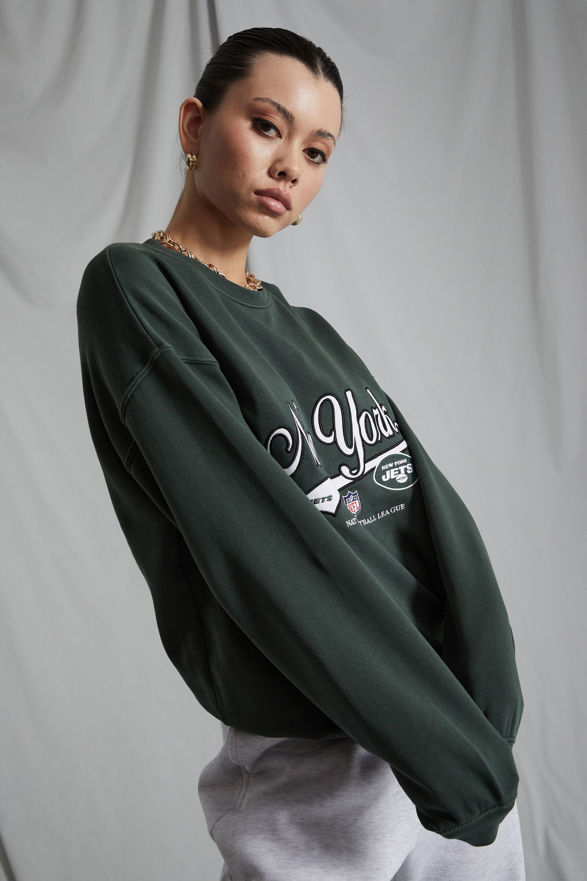 Factorie oversized crew neck sweater new arrivals
