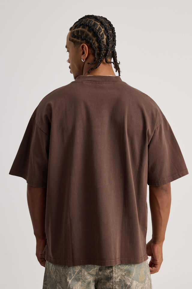 Heavy Weight Box Fit Tshirt, WASHED BRACKEN