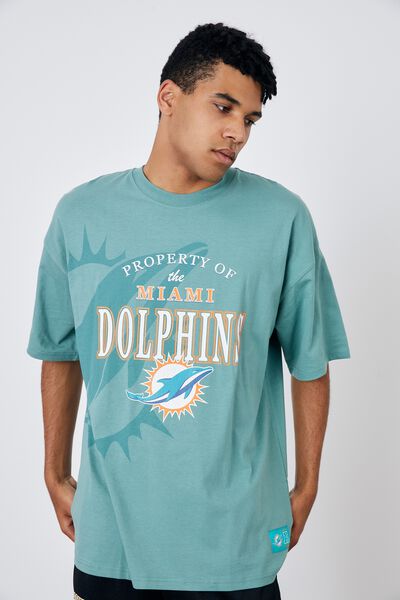 Oversized Nfl T Shirt, LCN NFL TILE BLUE/DOLPHINS OS