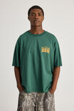 Half Half Box Fit Graphic T Shirt, HH WASHED GREEN/INDUSTRY TAKEOVER - alternate image 3