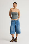 Mega Baggy Jort, SUMMER SEA BLUE - alternate image 2