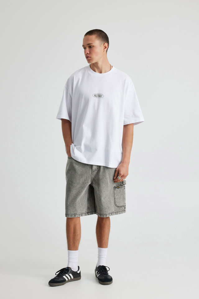 Half Half Heavyweight Box Fit Graphic Tshirt, HH WHITE/JEWELLERY BOX