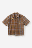 South Park X Half Half Boxy Cropped Short Sleeve S, LCN SOUTH PARK ICONS/BROWN CHECK - alternate image 1