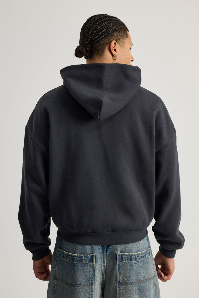 Authentics Boxy Zip Thru Hoodie, ICED LAGOON