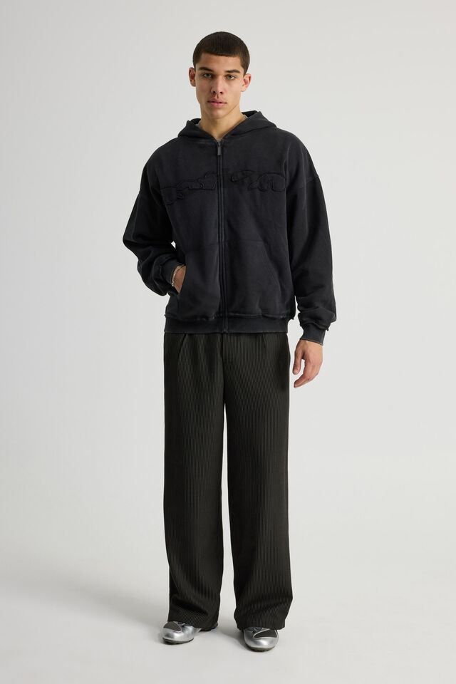 Notion Zip Thru Hoodie, NTN WASHED BLACK/NOTION LOGO