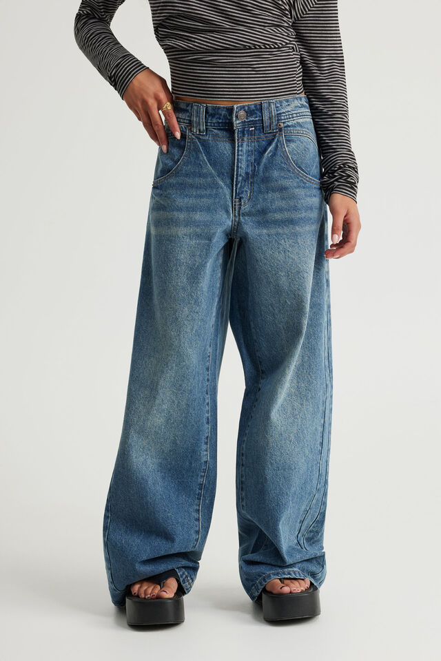 Mid Rise Baggy Jean, CLUB BLUE
