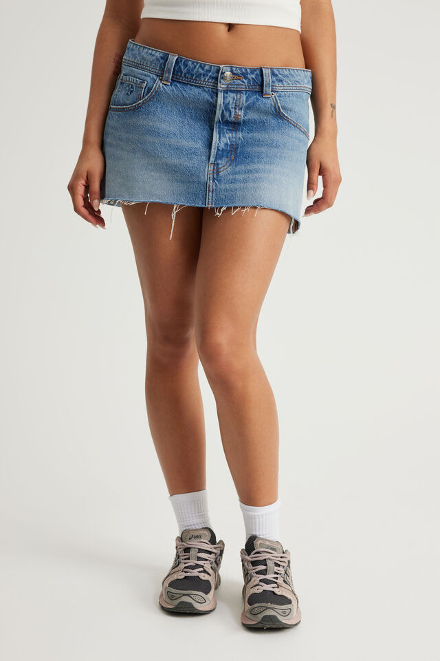 Ari Slouchy Mini Skirt, DAYDREAM INDIGO