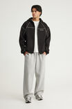 Half Half Zip Thru Hoodie, HH BLACK/PANELLING - example image 2