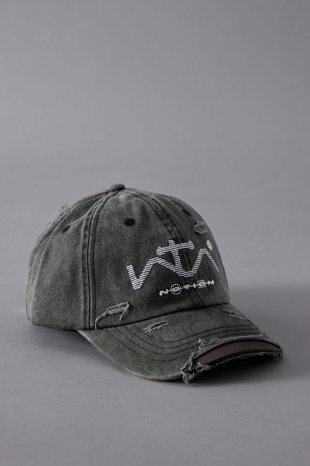 Notion Broken Systems Cap, NOTION BLACK WHT EMB