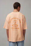 Heavy Weight Box Fit Graphic Tshirt, HH ORANGE/HALF HALF RECORDS - alternate image 1