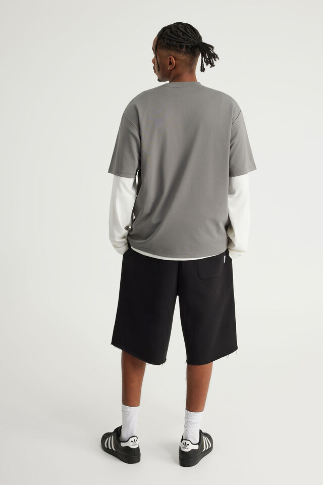 Authentics Baggy Track Short, BLACK