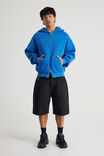 Authentics Boxy Zip Thru Hoodie, WASHED MADRID BLUE - alternate image 2