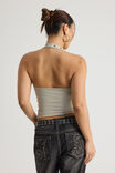 Scoop Neck Halter Top, SUNBLEACHED KHAKI - alternate image 3