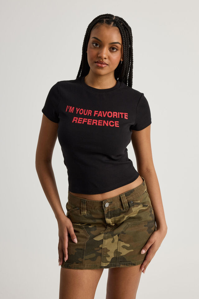 Lcn Music Merch Fitted Graphic Tee, LCN COR BLACK/FAVORITE