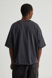 Half Half Boxy Cropped Graphic Tshirt, HH WASHED BLACK/HALF HALF FACTORY - alternate image 3