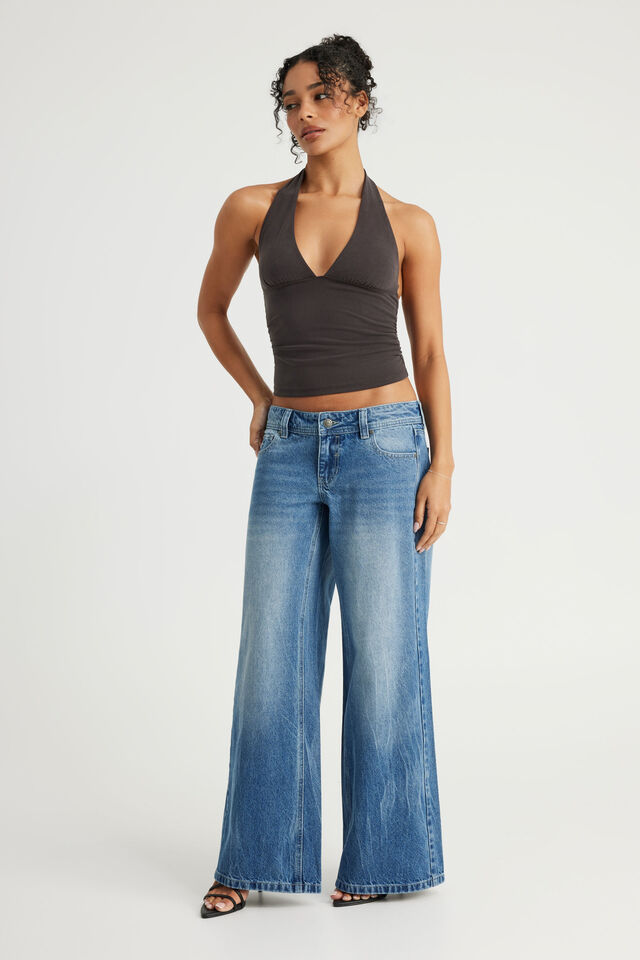 Soft Washed Halter Top, PHANTOM