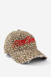 96 New York Dad Cap, LEOPARD RED CHAIN STITCH - alternate image 1