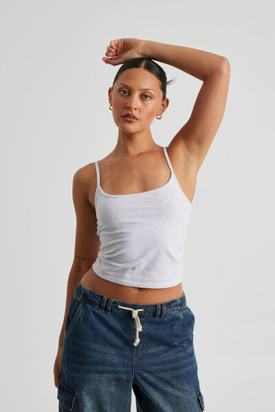 Jersey Cami, SILVER MARLE