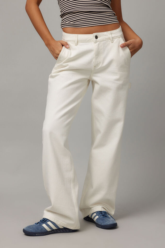 Mid Rise Carpenter Jean, ECRU
