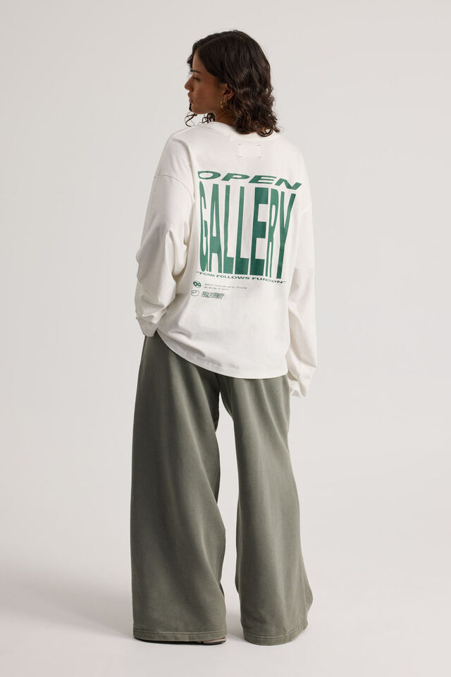Open Gallery Cropped Long Sleeve Tshirt, OG CLOUD/ACUTE PINE
