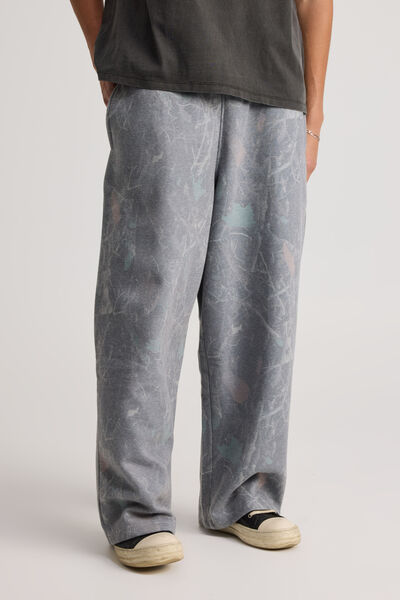 Notion Ultra Baggy Trackpant, NTN WASHED LEAFY CAMO