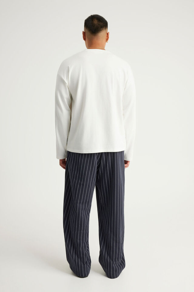 Barrel Leg Track Pant, OG NAVY PINSTRIPE/GALLERY