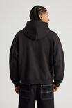 Half Half Zip Thru Hoodie, HH BLACK / HIVE PILL - example image 3