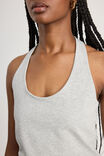 Scoop Neck Halter Top, GREY MARLE - alternate image 4