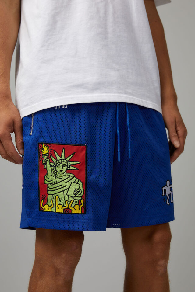 Keith Haring Basketball Short, LCN KEI ROYAL BLUE/KEITH HARING