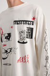 Notion Long Sleeve Box Fit Tshirt, NTN VINTAGE WHITE/ALTERNATE BEINGS - alternate image 4
