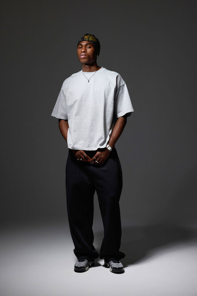 Authentics Heavy Weight Box Fit Tshirt, GREY MARLE