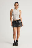 Notion X Smolbrat Denim Skirt, WOLF WASHED BLACK - alternate image 2