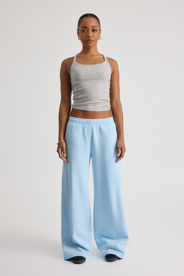Classic Wide Leg Trackpant, AIRY BLUE