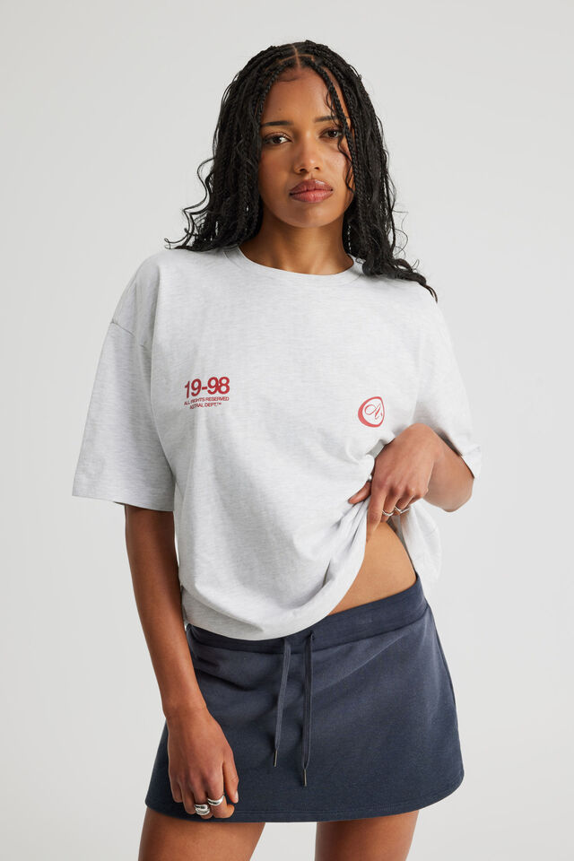 Oversized Graphic Tee, SILVER MARLE/ASTRAL STUDIOS
