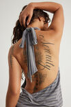 Longline Halter Top, MILANESE GREY/DARK MARLE - alternate image 3