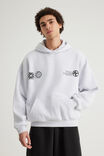 Open Gallery Hoodie, OG SILVER MARLE/DIALOGUE VIA GARMENT - alternate image 2